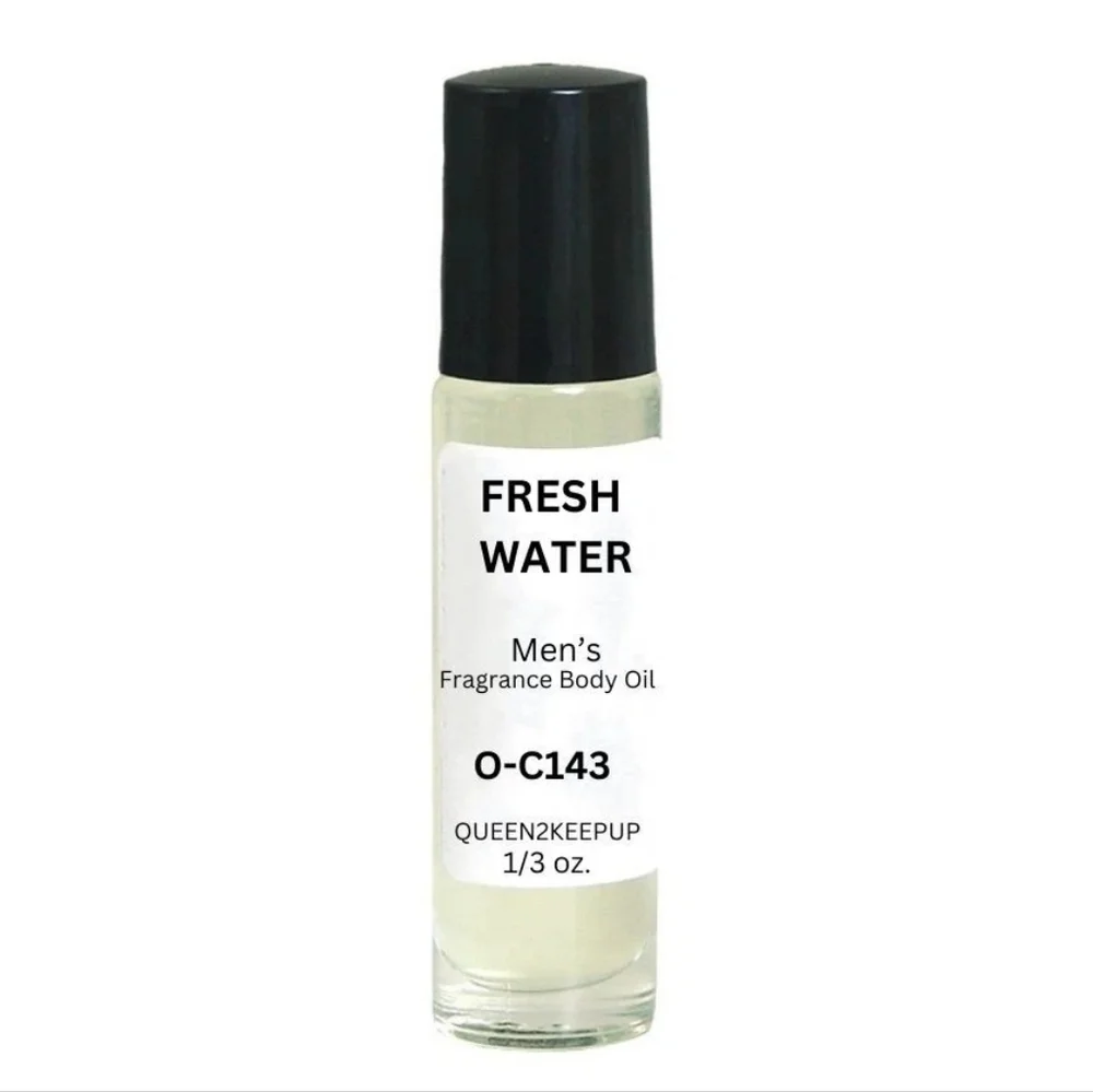 Fresh Water (Men) Body Oil 10 ml Fragrance Pure Uncut 1/3 oz Roll-On Scent